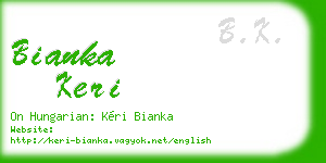 bianka keri business card