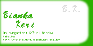 bianka keri business card